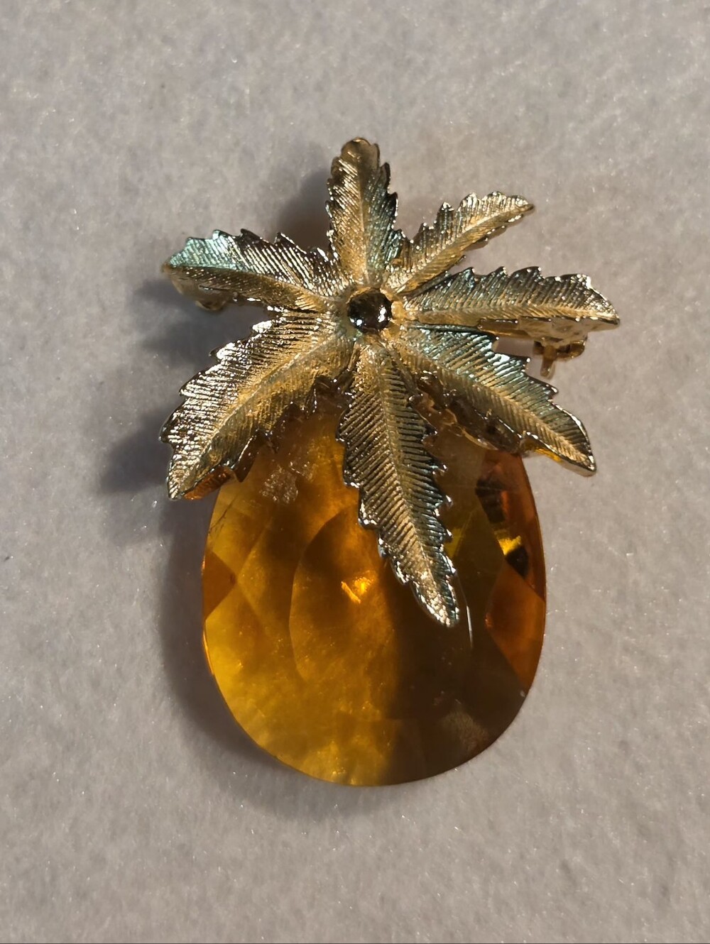 Vintage 60s Sarah Coventry Canada  "Autumn Haze" Pineapple Brooch /Pin / Pendant